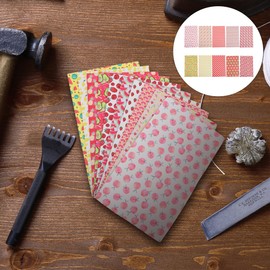 DIYEAH DIY Leather Material Set 10 Sheets of Fruit Faux Leather Sheets 20x33cm for Craftmaking and Sewing