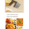 Crinkle Chip Cutter, Potato Chipper with Handle, French Fries Cutter,