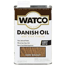 RUST-OLEUM, Quart, Dark Walnut Watco 242220 Danish Oil Wood Finish, Low VOC