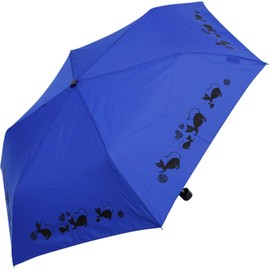 Doppler Havana Fancy Cat Fibre Pocket Umbrella, blue