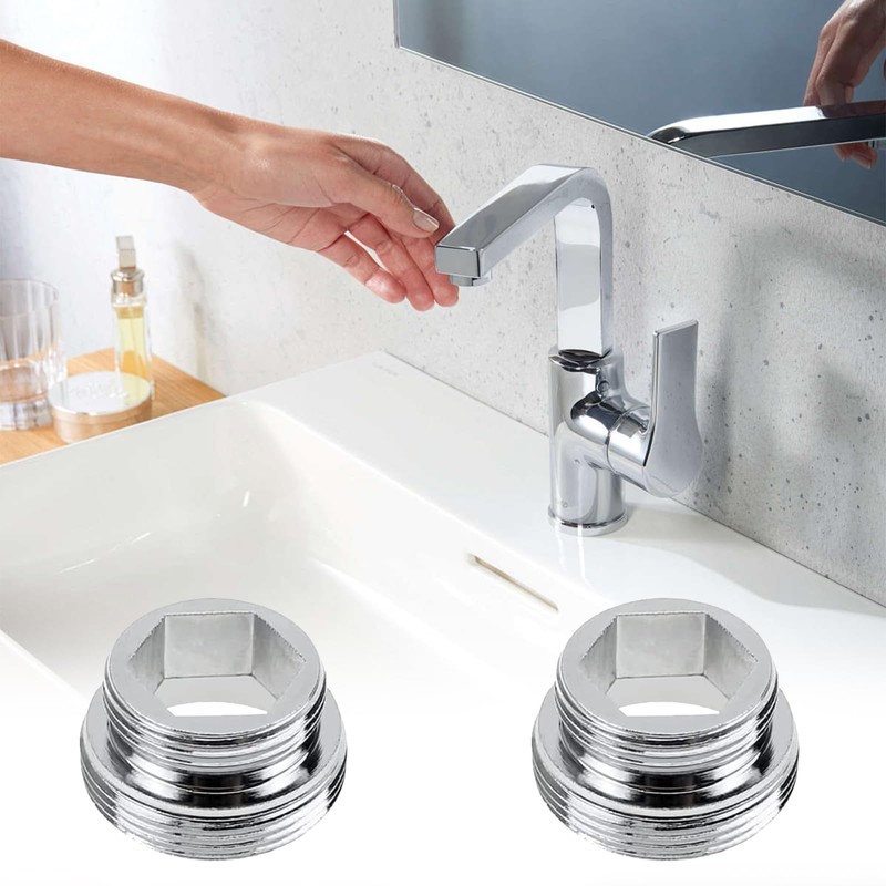 Oiieco 2 Piece Tap Adapter Set, M18 to M22 Brass