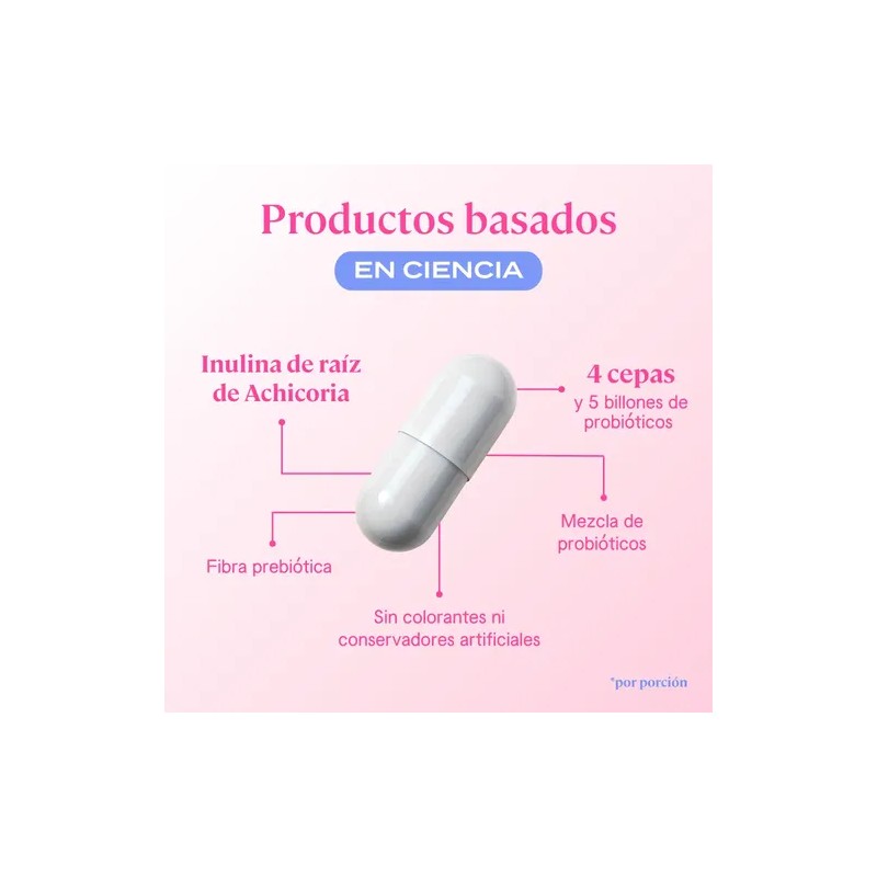 B-fit Intimelle Probióticos + Inulina Prebiótica 60 Caps Sin Sabor