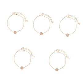 SAFIGLE Pcs Fashionable Vintage Women Anklet Letter Shape Alloy Foot Chain Casual Beach Jewelry for Women