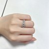 Sumeror S925 Sterling Silver Cubic Zirconia Band Rings for Women