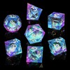 HAOMEJA Liquid Core Resin DND Dice Set 7Pcs with Bag
