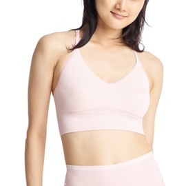 Yummie Women's Ultralight Seamless Wire Free Lace Back Bra, Lotus, S/M