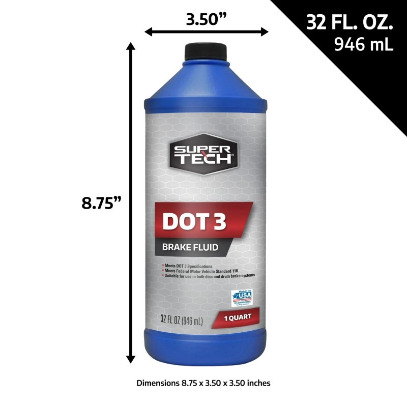 Supertech Super Tech DOT 3 Brake Fluid, 32 oz