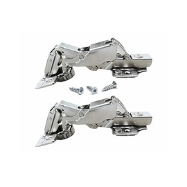 Slick Dealz Cabinet Hinges 165 Degree (1 Pair - 2 Hinges) Lazy Susan Frameless Two Way Full Overlay Soft Closing Concealed Corner Cabinet Hinge