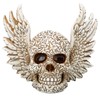 Skull Statue Butterflies Pattern Handcraft Exquisite Skeleton Head Statue with