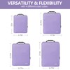 BAGAIL 4 Set Compression Packing Cubes Travel Expandable Packing Organizers(Lavender,4