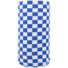 Bandana.com Checkered White and Blue Tube Headband - Single Piece