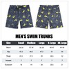 QRANSS Black Banana 7 inch Compression Lined Swimming Trunks Men's