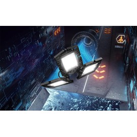 ANYPOWK LED Garage Lights 50W - 5000 Lumen 6500K Daylight, Three Leaf Led Garage Ceiling Lighting -4 Pack