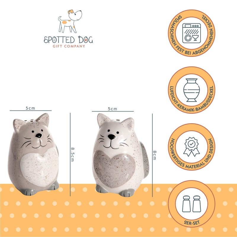 SPOTTED DOG GIFT COMPANY - Ceramic Cat Salt and Pepper