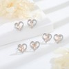 INFUSEU Initial Earrings for Women Letter Jewelry Small Heart Shaped