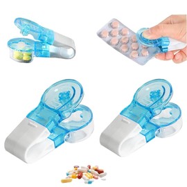 2 Pcs Portable Pill Taker and Remover, Pack Opener Assistance Tool, Tablet Blister Pack Opener, No Touch Easy to Take Pill Out, Dispenser