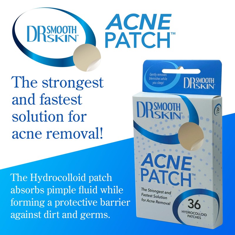 1 Pack - Dr Smooth Skin Acne Patch, 36 Hydrocolloid