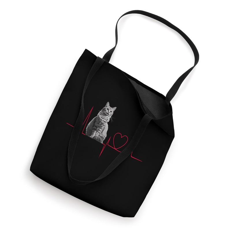Heartbeat Somali Cat Tote Bag