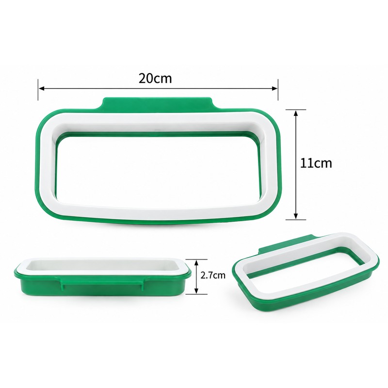Hanging Garbage Bag Holder for Kitchen Cabinets – Covered Compact