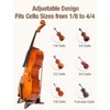 Musbeat Cello Stand with Bow Holder, Butterfly-Shape Floor Stand with