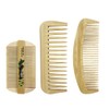 ONEBO Set of 3 combs in original wood colour, bamboo