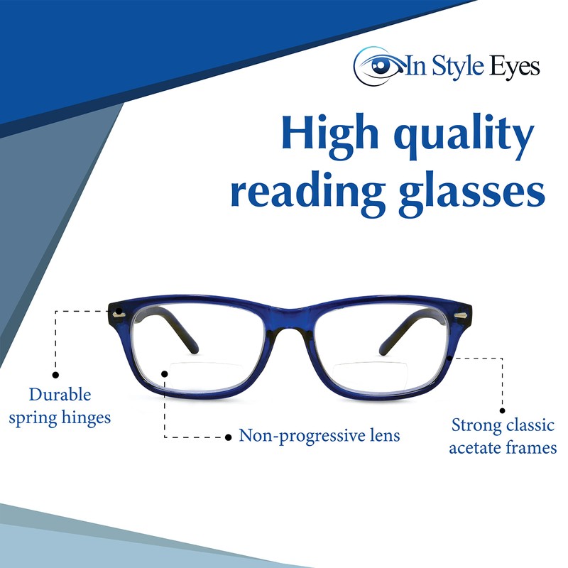 In Style Eyes Seymore - Gafas de lectura bifocales retro,