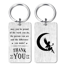 Jzxwan Coworker Appreciation Christmas Keychain Gifts for Women, Thank You Gift for Woman, May You be Proud of The Work You Do Keychain for Female Employee Staff Worker Colleague