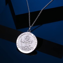 Saint Necklace St Michael Necklace for Men Archangel Michael Pendant Catholic Medals Amulet Christian Jewelry