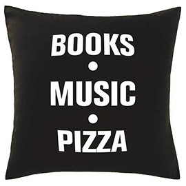 Hippowarehouse Books music pizza Printed bedroom accessory cushion cover case 41x41cm
