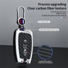 SANRILY Carbon Fiber Pattern 4 Button Smart Key Fob Cover