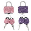 2 Pcs Small Locks with Keys Mini Luggage Locks Bling