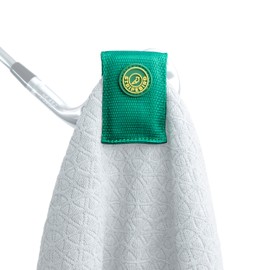 Stripebird - Magnetic Clip for Golf Towel (Fairway Green) - (Highest Strength Magnet) - Easily Access Golf Towel While You Golf - Attaches to Golf Cart, Clubs or Golf Hub - Removable from Towels