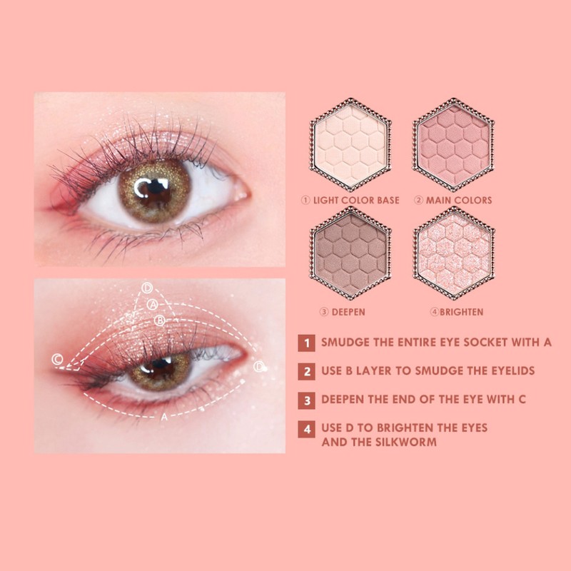 12colors Hexagonal Star Eyeshadow Palette Long Lasting and Portable Eye