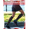 Fourluoo 6 Pairs Christmas Compression Socks Women Men Knee High