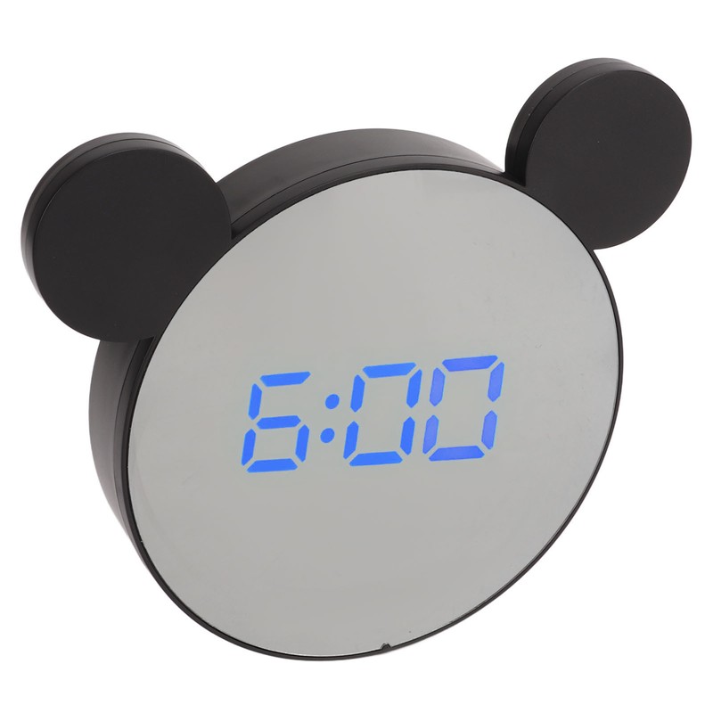 Mirror Alarm Clock 2 Level Brightness Adjustment Ear Design LED