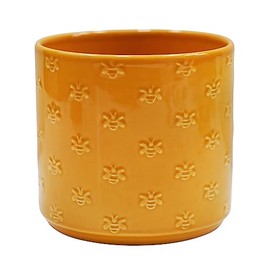 Ivyline Planter, Earthenware, Yellow Bee, D13.5cm x H12.5cm