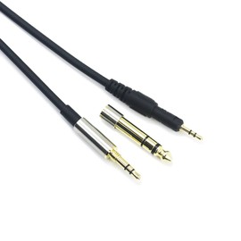 Replacement Audio Upgrade Cable with Lock Connector and 6.35mm Adapter for Audio Technica ATH-M50x, ATH-M40x, ATH-M70x, ATH-M60X Headphone 3meters/9.9ft