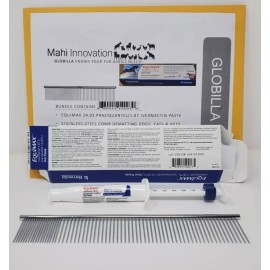 Globilla Horse Dewormer apple flavor wormer cat dog Comb Damating iver Equi-max 1.87%