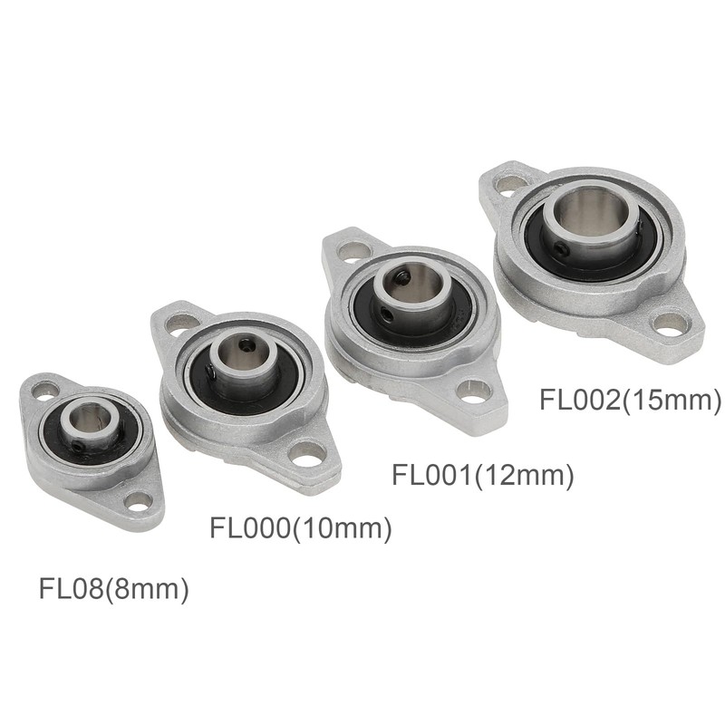 DiGiYes 4Pcs KFL000 10mm Inner Bore Mounted Flange Mounted Pillow