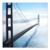 CafePress Golden Gate Bridge Square Car Magnet 3 X 3