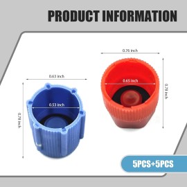 NoBrand 10 PCS Car Low Side High Side Air Conditioner Cover Kit, Air Conditioner Compres