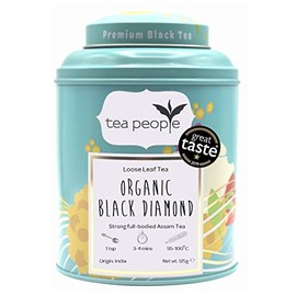 Tea People Organic Black Diamond Loose Black Tea Caddy, 125 g
