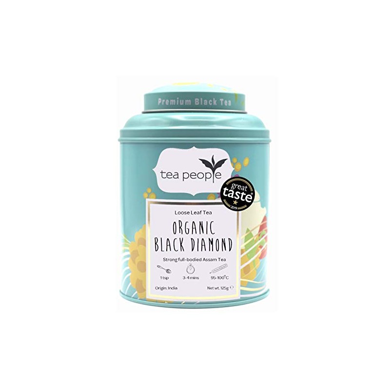 Tea People Organic Black Diamond Loose Black Tea Caddy, 125