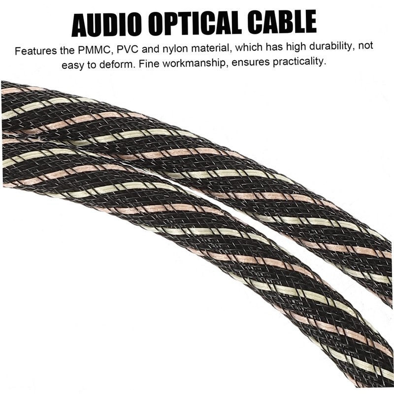 TEHAUX 1.5m Optical Audio Cable High-Performance Fiber Cable for Tv