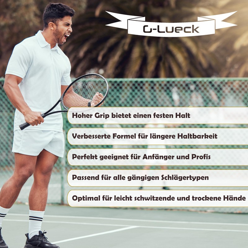 G-Lueck Overgrip Tape Set Tennis Premium Overgrip Power Touch with