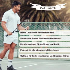 G-Lueck Overgrip Tape Set Tennis Premium Overgrip Power Touch with Perforation - High Grip, Long Durability - 0.60 mm Thickness | for Padel, Squash, Badminton Rackets | Perforated (Mix, Set of 27)