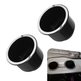 Dogary 2 PCS Auto cup holder insert, Drop in Plastic Cup Drink Can Holder, 4.3" x 3.6" Cup Holder Inserts, Universal for Most Cars Trucks SUVs RV Boat Couch (Black #01)
