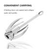 Folding Claw Hook, Multifunctional Stainless Steel Grappling Hook for Outdoor