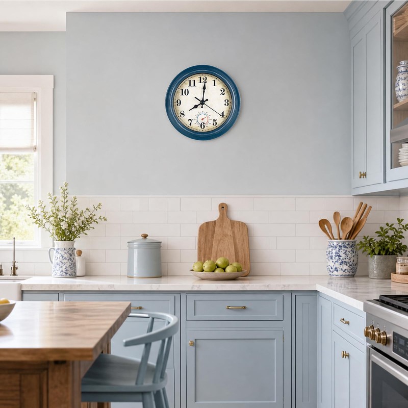 Wall Clock Battery Operated Silent Small Rustic Wall Clocks for