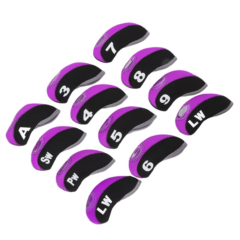 12PCS Golf Club Head Covers Neoprene Scratch Proof Golf Club
